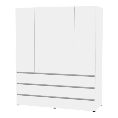 Шкаф 4-х дверный Erik H333 (Белый) в Нальчике - изображение