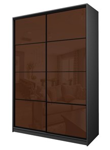 Шкаф 2-х дверный MAX МШ-27-6-16-22, Профиль Черный/Цвет Графит/Oraclal шоколад в Нальчике
