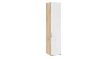 Шкаф для белья Эмбер СМ-348.07.001 (Яблоня Беллуно/Белый глянец) в Нальчике