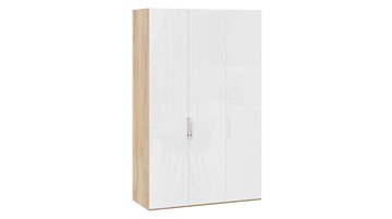 Шкаф для одежды Эмбер СМ-348.07.008 (Яблоня Беллуно/Белый глянец) в Нальчике