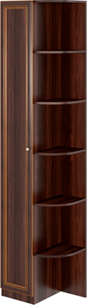 Угловой шкаф-стеллаж Беатрис М13 левый (Орех Гепланкт) в Нальчике - изображение