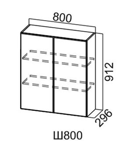 Настенный шкаф Модус, Ш800/912, цемент темный в Нальчике - предосмотр