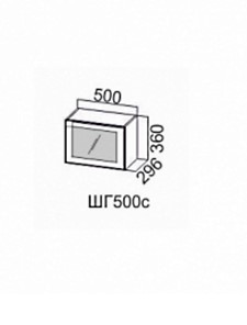 Шкаф кухонный Грейвуд, ШГ500c/360, дуб кремовый матовый в Нальчике