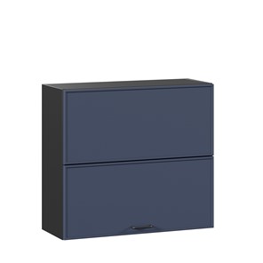 Горизонтальный настенный шкаф 800 Индиго ЛД 298.980.000.168, Чёрный/Тёмно-синий в Нальчике