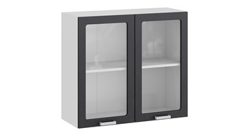 Навесной кухонный шкаф Гранита 1В8С (Белый/Бетон графит) в Нальчике - предосмотр