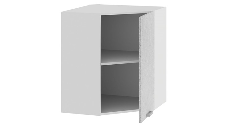 Кухонный угловой шкаф Гранита 1В6У (Белый/Бетон снежный) в Нальчике - изображение 1