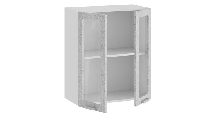 Кухонный навесной шкаф Гранита 1В6С (Белый/Бетон снежный) в Нальчике - изображение 1