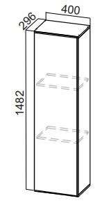 Кухонный пенал-надстройка Стайл, ПН400(912/296), МДФ в Нальчике