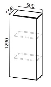 Шкаф-надстройка Стайл, ПН500(720/296), МДФ в Нальчике