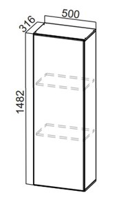Кухонный пенал-надстройка Стайл, ПН500(912/316), МДФ в Нальчике
