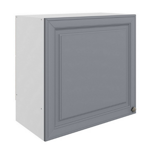 Шкаф навесной Мишель под вытяжку L600 H566 (1 дв. гл.) эмаль (белый/серый) в Нальчике - предосмотр