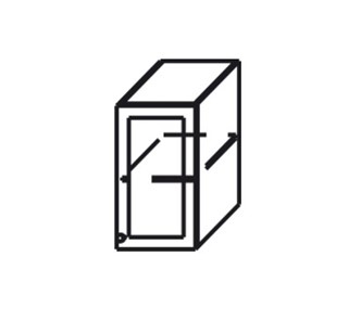 Кухонный шкаф Верона настенный однодверный с полкой 718*400*320 мм, гланец/софт в Нальчике