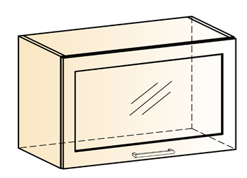 Шкаф навесной Яна L600 Н360 (1 дв. рам.) в Нальчике