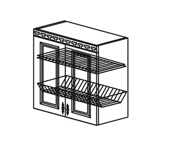 Шкаф кухонный Веста настенный двухдверный с сушкой 718*800*323мм в Нальчике - предосмотр