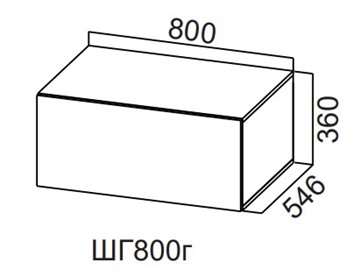 Распашной кухонный шкаф Модерн New, ШГ800г/360, МДФ в Нальчике