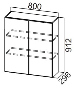 Кухонный шкаф Стайл, Ш800/912, МДФ в Нальчике