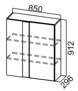 Кухонный угловой шкаф Стайл, Ш850у/912, МДФ в Нальчике