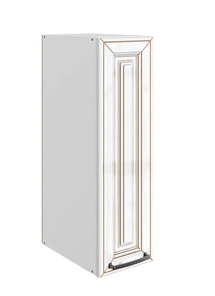Кухонный навесной шкаф Атланта L200 H720 (1 дв. гл.) эмаль (белый/белый глянец патина золото) в Нальчике