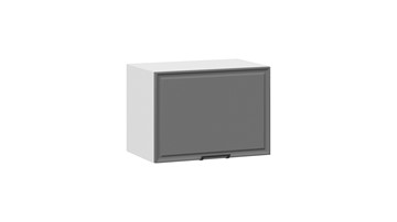 Навесной шкаф Белладжио 1В5Г (Белый, Софт графит) в Нальчике
