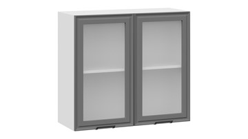 Кухонный шкаф Белладжио 1В8С (Белый, Софт графит) в Нальчике - предосмотр