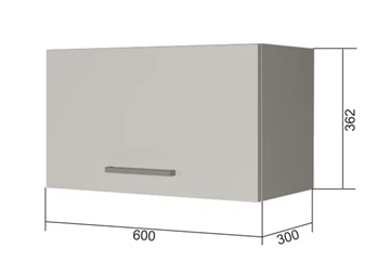 Шкаф на кухню В360, Белое гладкое Ламарти/Антрацит в Нальчике - предосмотр