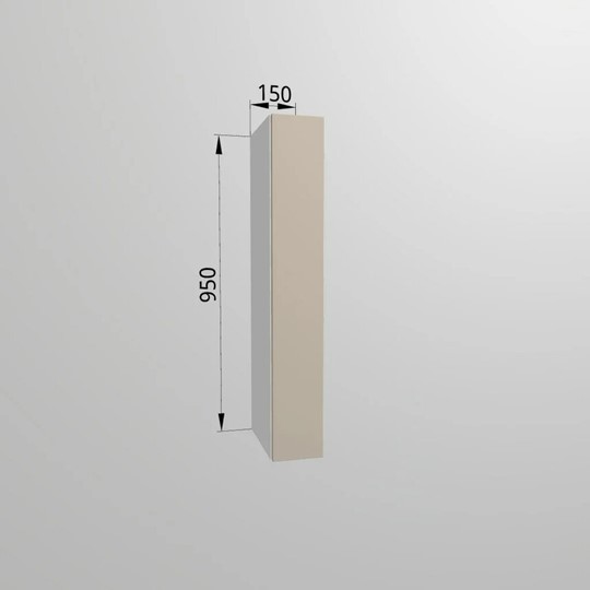 Кухонный шкаф В9 15, Сатин/Белый в Нальчике - изображение 1