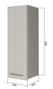 Навесной кухонный шкаф В9 30, Бетон пайн/Антрацит в Нальчике