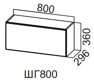 Навесной шкаф Вельвет ШГ800/360 в Нальчике