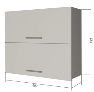 Навесной шкаф ВГ2 80, Серый/Антрацит в Нальчике