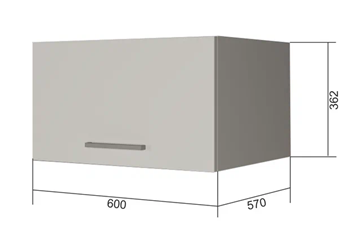 Кухонный шкаф ВГ60Г, Белое гладкое Ламарти/Антрацит в Нальчике