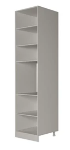 Кухонный шкаф-пенал П9 2, Белое гладкое Ламарти/Антрацит в Нальчике - изображение 1
