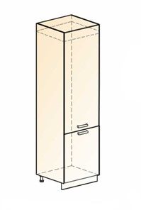 Шкаф-пенал под холодильник Бостон L600 (2 дв. гл.) в Нальчике