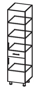 Шкаф-пенал с ящиком Модерн А39 МДФ глянец, металлик, премиум в Нальчике