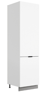 Шкаф-пенал Стоун L600 под холодильник (2 дв.гл.) (белый/джелато софттач) в Нальчике