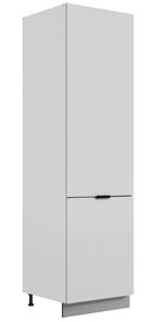 Шкаф-пенал Стоун L600 под холодильник (2 дв.гл.) (белый/лайт грей софттач) в Нальчике