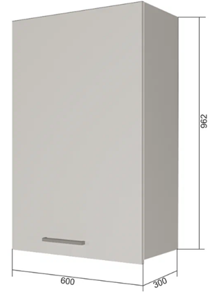 Кухонный шкаф ВС9 60, Бетон пайн/Белый в Нальчике - изображение