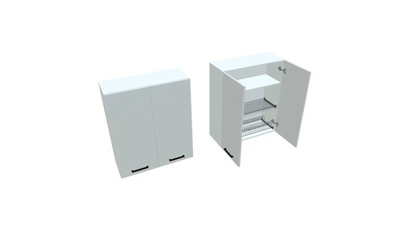 Сушильный шкаф на кухню ВС9 80, Белое гладкое Ламарти/Белый в Нальчике - изображение