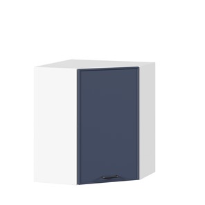 Шкаф угловой настенный Индиго ЛД 298.610.000.116, Белый/Тёмно-синий в Нальчике