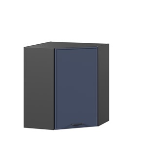 Угловой настенный шкаф Индиго ЛД 298.610.000.158, Чёрный/Тёмно-синий в Нальчике