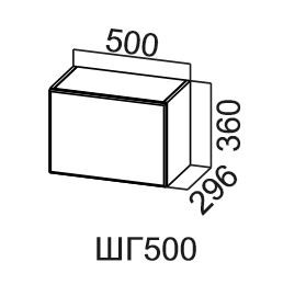 Навесной кухонный шкаф Модус, ШГ500/360, цемент темный в Нальчике - предосмотр