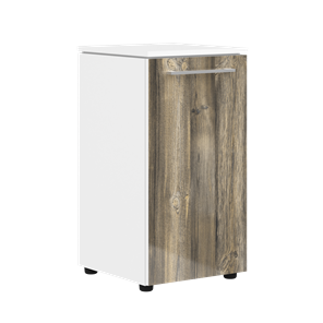 Низкий шкаф колонна MORRIS Дуб Базель/белый MLC 42.1 (429х423х821) в Нальчике