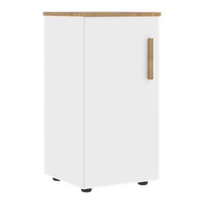 Шкаф колонна низкий с глухой левой дверью FORTA Белый-Дуб Гамильтон FLC 40.1 (L) (399х404х801) в Нальчике