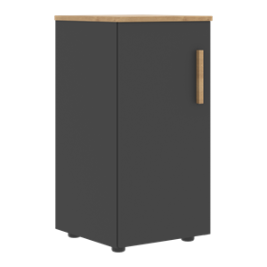 Шкаф колонна низкий с глухой левой дверью FORTA Графит-Дуб Гамильтон  FLC 40.1 (L) (399х404х801) в Нальчике