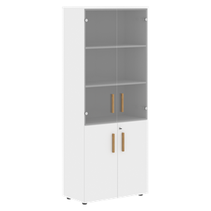 Шкаф широкий высокий FORTA Белый FHC 80.2(Z) (798х404х1965) в Нальчике