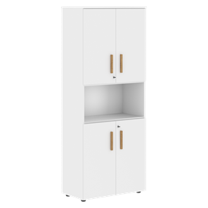 Шкаф с глухими малыми дверьми FORTA Белый FHC 80.4(Z) (798х404х1965) в Нальчике