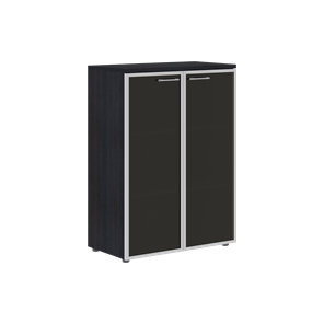 Шкаф средний со стеклянными  дверьми XTEN Дуб Юкон XMC 85.7 (850х410х1165) в Нальчике