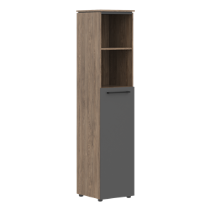Шкаф колонка с глухой средней дверью MORRIS TREND Антрацит/Кария Пальмира MHC 42.6 (429х423х1956) в Нальчике