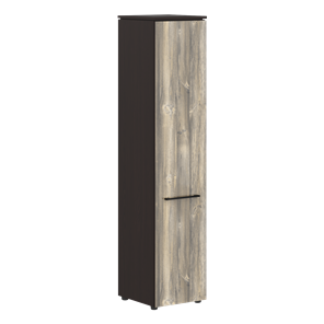 Шкаф колонка с глухой дверью MORRIS  Дуб Базель/Венге Магия MHC 42.1 (429х423х1956) в Нальчике