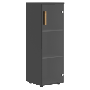 Средний шкаф колонна со стеклянной правой дверью FORTA Черный ГрафитFMC 40.2 (R) (399х404х801) в Нальчике