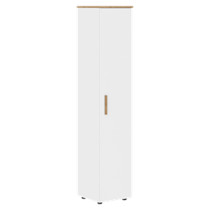 Шкаф колонна высокий с глухой дверью FORTA Белый-Дуб Гамильтон  FHC 40.1 (L/R) (399х404х1965) в Нальчике
